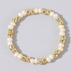 Античный Белый Стеклянные бусины кольца для женщин, старинный белый