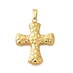 Золотой 304 подвески из нержавеющей стали, крест очарование, золотые, 39.5x32x5 мм, отверстие : 8x4 мм