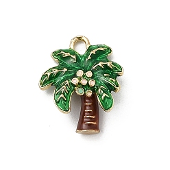 Золотой Подвески из эмали и сплава, дерево, золотые, 18x15x3.5 мм, отверстие : 2.4 мм