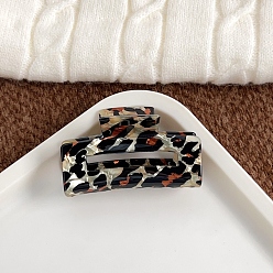 Светло-серый Акриловые коготь заколки, леопард, заколка для волос для женщин и девочек, светло-серый, 76x42 мм