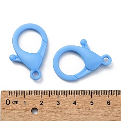 Mixed Color Plastic Lobster Claw Clasps, Mixed Color, 35x24.5x6mm, Hole: 3mm