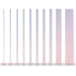 Разноцветный 10шт. 10 стили акриловых линеек для переплета книг, переплетные принадлежности, красочный, 200x19.5~39.5x3 мм, штифты : 2.8~29.5 мм, 1 шт / стиль