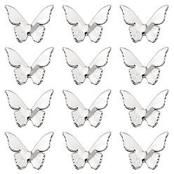 Платина Булавки из сплава для лацканов одежды рюкзака, бабочка, платина, 19.5x25.5 мм