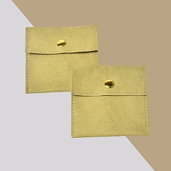 Светло-зеленый Коричневый Мешок из волокна, для подарочных пакетов с завязками для ювелирных изделий, квадратный, оливковый, 8x8 см