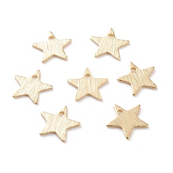 Echt 24 k vergoldet Messing Charme, Stern, echt 24 k vergoldet, 8x7.5x0.5 mm, Bohrung: 0.8 mm