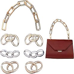Mixed Color 4 Styles Zinc Alloy Decorated Chain, Bag Replacement Ascccessories, Mixed Color, 6.6~18.3cm
