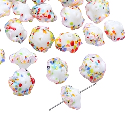 Розовый Юбка ручной работы из бисера лэмпворк, браслет из бисера своими руками, ювелирные аксессуары, туманная роза, 17x12 мм