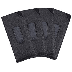 Черный Прямоугольный чехол для очков из искусственной кожи, защитный чехол для солнцезащитных очков, чёрные, 163x72.5x6 мм