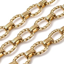 Real 20K Gold Plated 304 цепи с овальными звеньями из нержавеющей стали, несварные, ионное покрытие (ip), реальный 20 k позолоченный, 14.5x11x2.5 мм