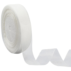 (404) Непрозрачное AB Кислое яблоко 1 рулоны прозрачной органзовой ленты, широкая лента для украшения на свадьбе, цветочный белый, 1 дюйм (25 мм), около 50.00 ярдов (45.72 м) / комплект