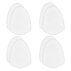 Белый 4 пары противоскользящих накладок для обуви из волокна, клейкие протекторы для обуви, противоскользящие накладки на обувь для боулинга, белые, 178.5x127x1 мм