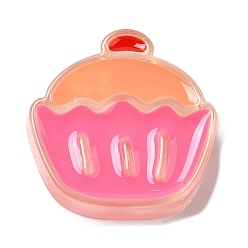Food Decoden-Cabochons aus durchscheinendem Harzimitat für Lebensmittel, mit Emaille, Cupcake, Lebensmittel, 23x23x6.5 mm