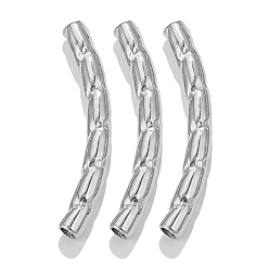 Нержавеющая Сталь Цвет 304 стальные изогнутые шарики из нержавеющей трубки, цвет нержавеющей стали, 37x4 мм, отверстие : 2.5 мм