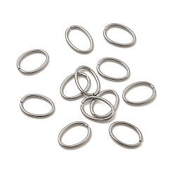 Нержавеющая Сталь Цвет Устойчивы к потускнению 304 открытые соединительные кольца из нержавеющей стали, овальные, цвет нержавеющей стали, 16 датчик, 13x9x1.2 мм, внутренний диаметр: 10.5x6.5 мм