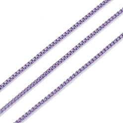 Средний Фиолетовый Латунные цепи, окрашенные распылением, с катушкой, несварные, средне фиолетовый, 1.5 мм, 32.8 футов (10 м) / рулон