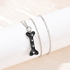 Нержавеющая Сталь Цвет 304 подвеска из нержавеющей стали с черной эмалью в виде отпечатка лапы, урна для праха домашних животных, цвет нержавеющей стали, 21.65 дюйм (55 см)