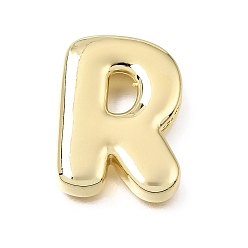 Letter R Прелести латунных слайд, буквы, золотые, Буква R, 25x18.5x5 мм, отверстие : 11x2 мм