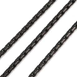 Черный 304 цепи из нержавеющей стали Бостон, с катушкой, ионное покрытие (ip), несварные, чёрные, 3 мм