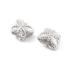 Платина Spacer бисер латунные, без кадмия, без никеля и без свинца, бабочка, платина, 5x6x4 мм, отверстие : 1.5x1.5 мм