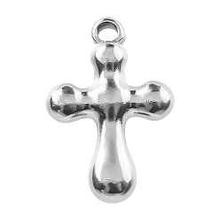 Нержавеющая Сталь Цвет 304 подвески из нержавеющей стали, крест очарование, цвет нержавеющей стали, 19x13 мм