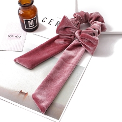 Бледно-фиолетовый Красный Бархатные резинки для волос, аксессуары для волос для женщин и девочек, бантом, бледно-фиолетовый красный, 150x90 мм