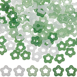 (52) Непрозрачная лаванда 120 шт. 3 цвета, подвески на пуговицах из искусственного нефрита, цветок, разноцветные, 12.5x12.5x4 мм, отверстие : 5.7 мм, 40 шт / цвет