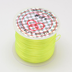 Шампанско-Желтый Плоская эластичная кристаллическая струна, эластичная нить для бисера, для изготовления эластичного браслета, шампанское желтый, 0.8 мм, около 54.68 ярдов (50 м) / рулон