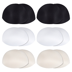 (52) Непрозрачная лаванда 6 пар 3 цветов поролоновые вкладыши для бюстгальтера, для спортивного бюстгальтера чашки купальник, разноцветные, 148~152x105~107x7 мм, 2 пары / цвет