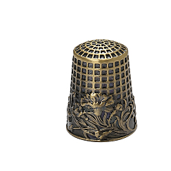 Античная Бронза Металлическая защита пальцев для швейных наперстков, регулируемый защитный экран для пальцев, швейные инструменты, античная бронза, 23x19 мм