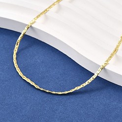 Настоящее золото 18K 2мм латунные плоские ожерелья-змейки, без свинца и без кадмия, долговечный, стойки покрытие, реальный 18 k позолоченный, 17.72 дюйм (45 см)
