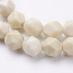 Petrified Wood Natural Petrified Wood Beads Strands, Faceted, Round, 8x7mm, Hole: 1mm, about 49pcs/strand, 15.3 inch(39cm)