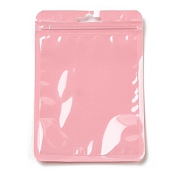 Бледно-Розовый Прямоугольные пластиковые пакеты Инь-Янь с застежкой-молнией, многоразовые упаковочные пакеты, мешок с самоуплотнением, розовый жемчуг, 15x10.5x0.02 см, односторонняя толщина: 2.5 мил(0.065мм)