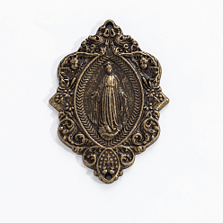 Античная Бронза Прелести соединителя сплава, классическая магическая книга-заклинание, античная бронза, 56x38.5 мм, отверстие : 2 мм