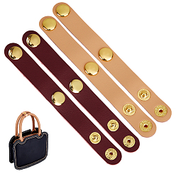 (52) Непрозрачная лаванда 4 шт. 2 цвета кожаный укороченный кошелек с регулируемыми пряжками, укоротитель плечевого ремня сумки, разноцветные, 115x13x5.5 мм, 2 шт / цвет