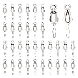 Античное Серебро 150 подвески из цинкового сплава в тибетском стиле, мышь, античное серебро, 21.5x6x2 мм, отверстие : 2 мм