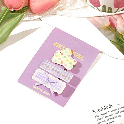 Лиловый 3шт. заколки для волос из кожи аллигатора, аксессуары для волос для женщин и девочек, сирень, Размер упаковки: 120x90 mm