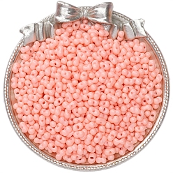 Легкий Лосось Выпечка краска стеклянные бусины, круглое отверстие, арахис, светлый померанцевый, 6x4 мм, отверстие : 1 мм, о 100 шт / комплект