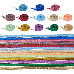 (52) Непрозрачная лаванда 13 пары 13 цвета полиэстеровый шнур шнурок, разноцветные, 1169x11x0.5 мм, 1 пара / цвет