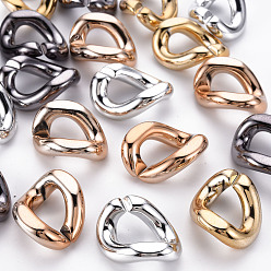 (52) Непрозрачная лаванда Уф покрытие АБС-пластик соединительные кольца, разъемы для быстрой связи, для изготовления бордюрных цепей, несварные, твист, разноцветные, 32.5x25x12 мм, внутренний диаметр: 19x11.5 мм