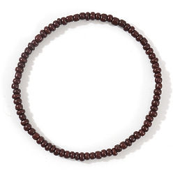 Кокосово-Коричневый Богемный цветной эластичный браслет из бисера для женщин и девочек