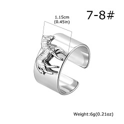 Cebra 304 Anillos abiertos de puño de acero inoxidable, color acero inoxidable, cebra, diámetro interior: 15~20 mm