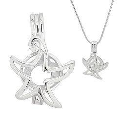 Морская звезда Наборы для изготовления ожерелий своими руками, в том числе 925 подвески из стерлингового серебра, латунные ожерелья и бусины из ракушечного жемчуга, морская звезда