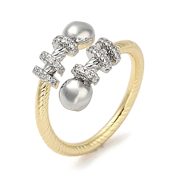 Настоящее золото 18K Кольца-манжеты для пальцев из латуни с микропаве из кубического циркония для женщин, без кадмия и без свинца, долговечный, реальный 18 k позолоченный, 13 мм, внутренний диаметр: 18.5 мм