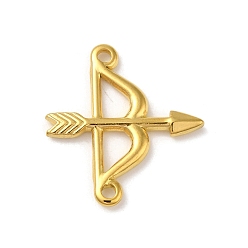 Настоящее золото 18K Ионное покрытие (ip) 304 подвески из нержавеющей стали, ссылка на лук и стрелы, реальный 18 k позолоченный, 22.5x21x2 мм, отверстие : 1.6 мм