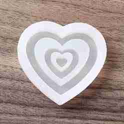 White Shaker Molds, DIY Heart Quicksand Silicone Molds, Resin Casting Molds, for UV Resin, Epoxy Resin Craft Making, White, 55x60x12mm, Inner Diameter: 40x49mm