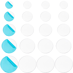 Платина Железные наклейки, самоклеющиеся наклейки ремесла, плоско-круглые, платина, 15~35x1 мм, 5 стиль, 10 шт / стиль, 50 шт