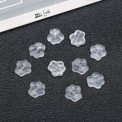 Белый Бусины лэмпворк , кошачья лапа, белые, 13.5x13.5x5 мм, отверстие : 1 мм