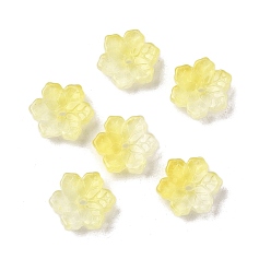 Светло-хаки Стеклянные бусины, снежинка, два тона, светлый хаки, 10x11x3.5 мм, отверстие : 1.4 мм