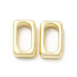 Light Gold Alloy Linking Rings, Long-Lasting Plated, Cadmium Free & Lead Free, Rectangle, Light Gold, 15.5x9x4mm, Inner Diameter: 5x11.5mm