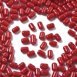 Красный Непрозрачные бусины из искусственного нефрита, колонка, красные, 6x4 мм, отверстие : 1 мм, 2647 шт / фунт